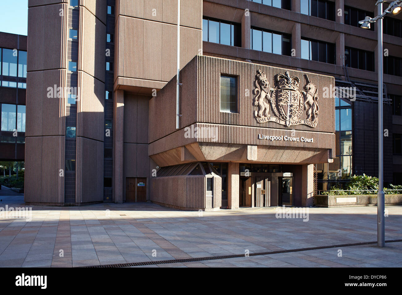 Liverpool Crown Court in strong side lighting Stock Photo