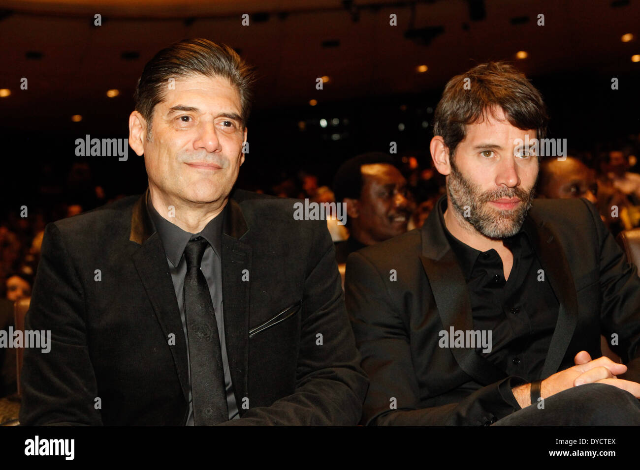 Greek French Actor Georges Corraface L And Director Jalil Lespert Stock Photo Alamy