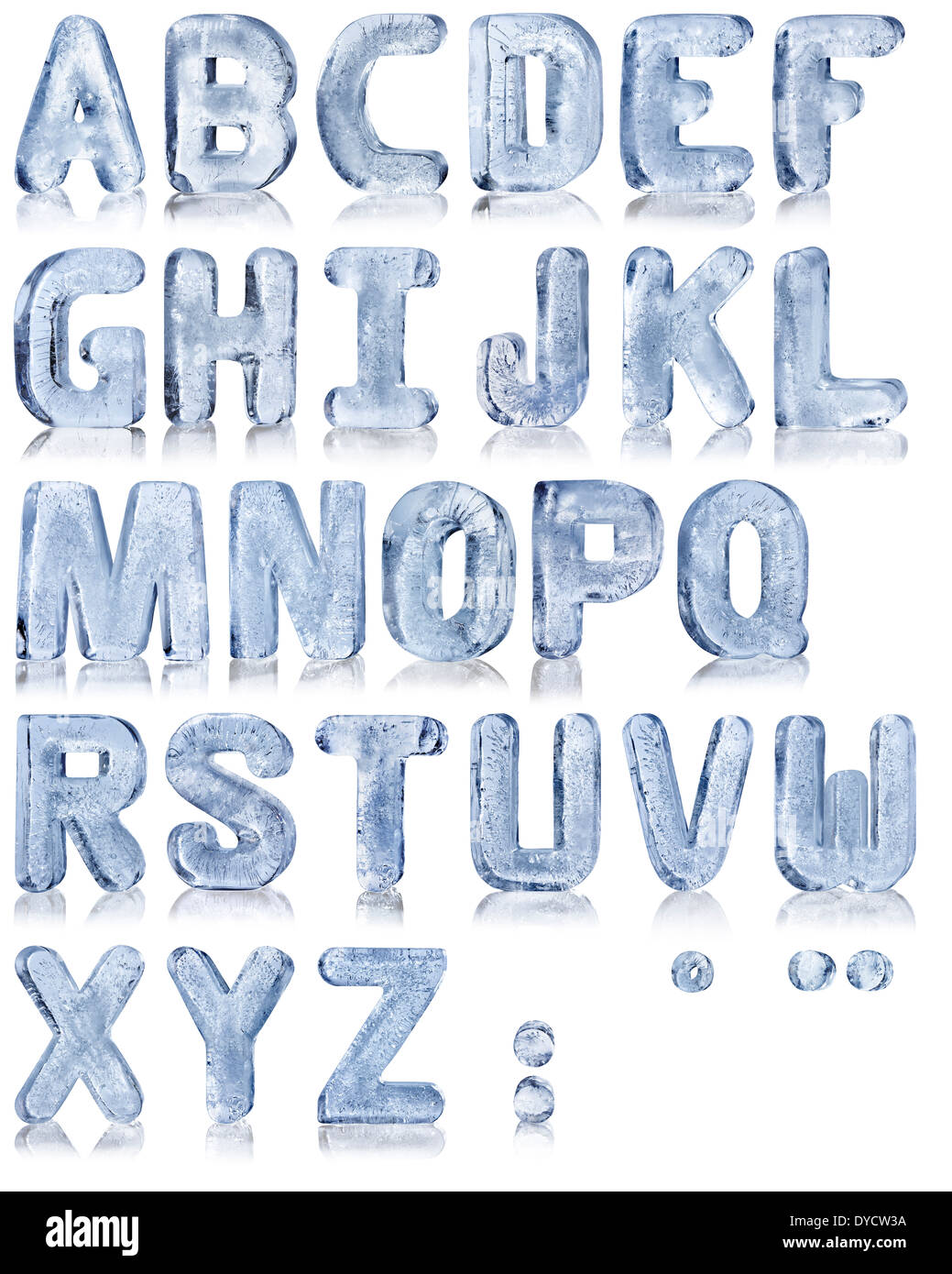 frozen alphabet letters Stock Photo Alamy