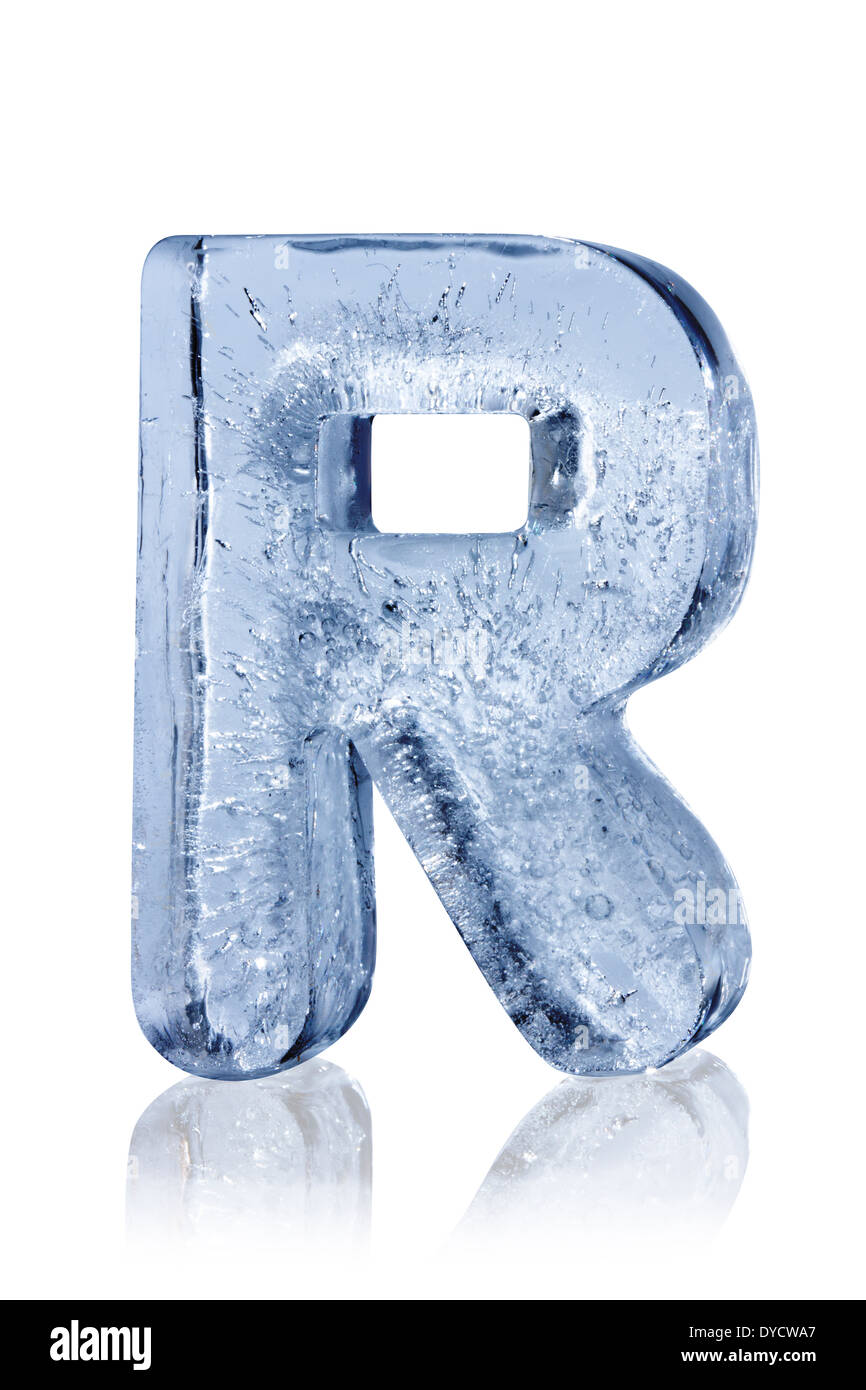 Ice Alphabet Letter R Stock Photo Alamy
