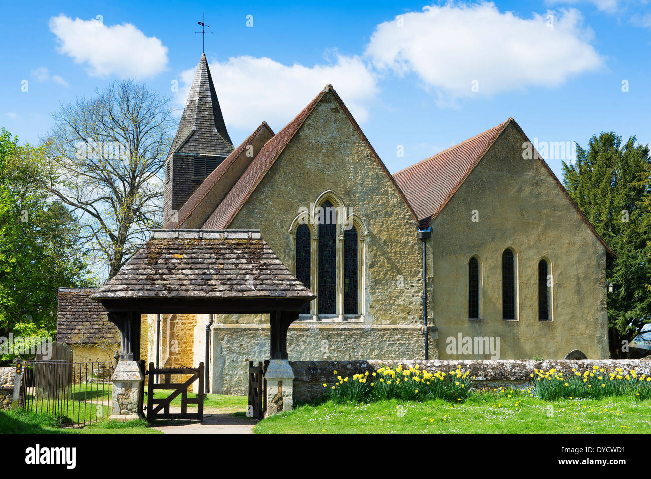 The church of St James in the hamlet of Abinger Common, Surrey, UK