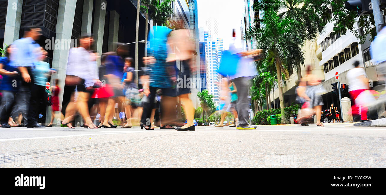 Singapore pedestrian crossing hi-res stock photography and images - Alamy
