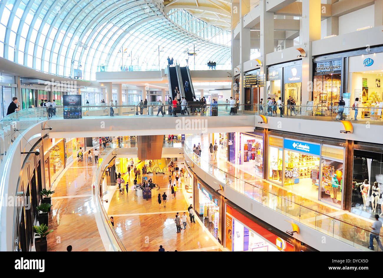 Shopping mall at Marina Bay Sands Resort in Singapore Stock Photo - Alamy