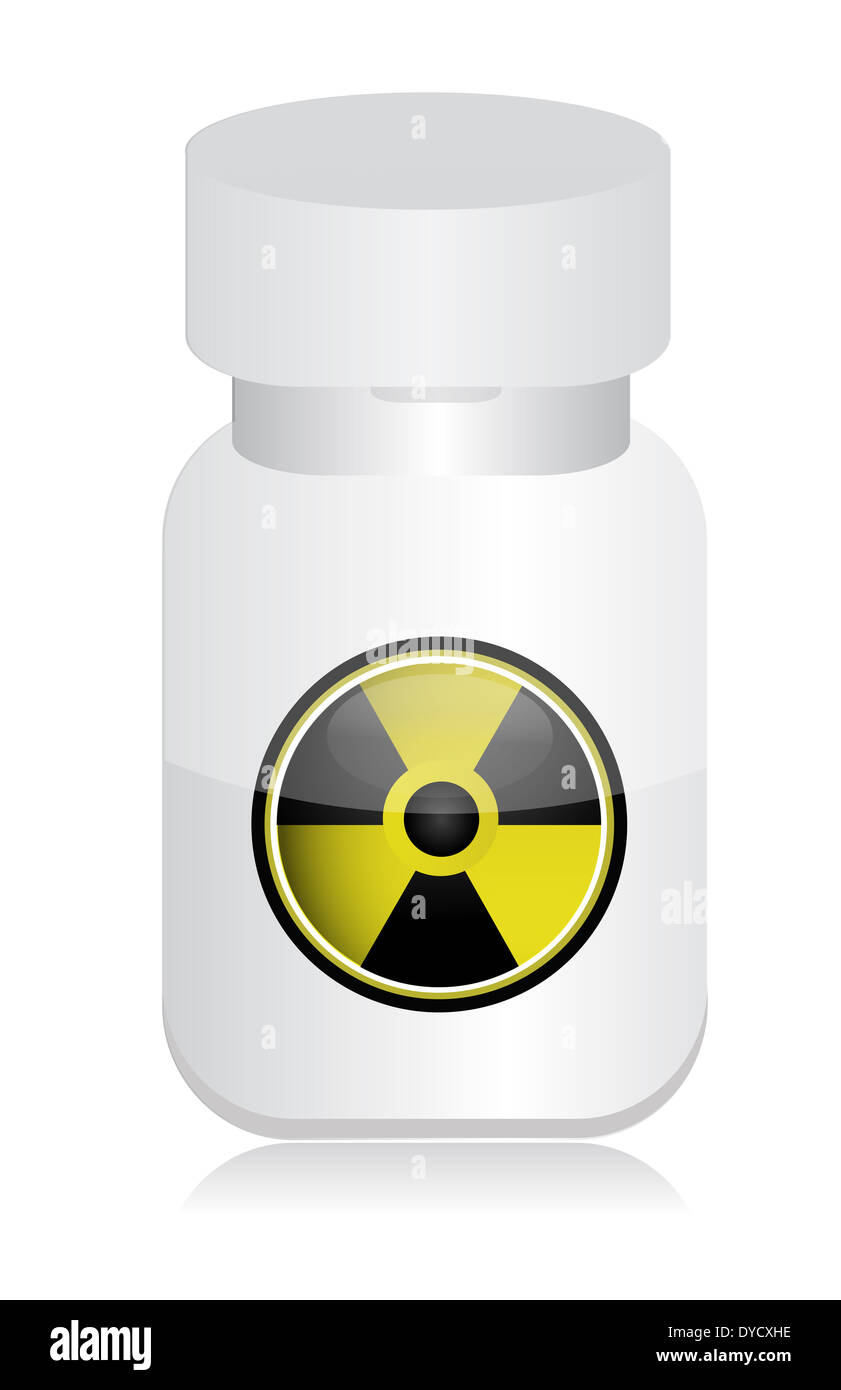 radioactive product illustration design over a white background Stock ...