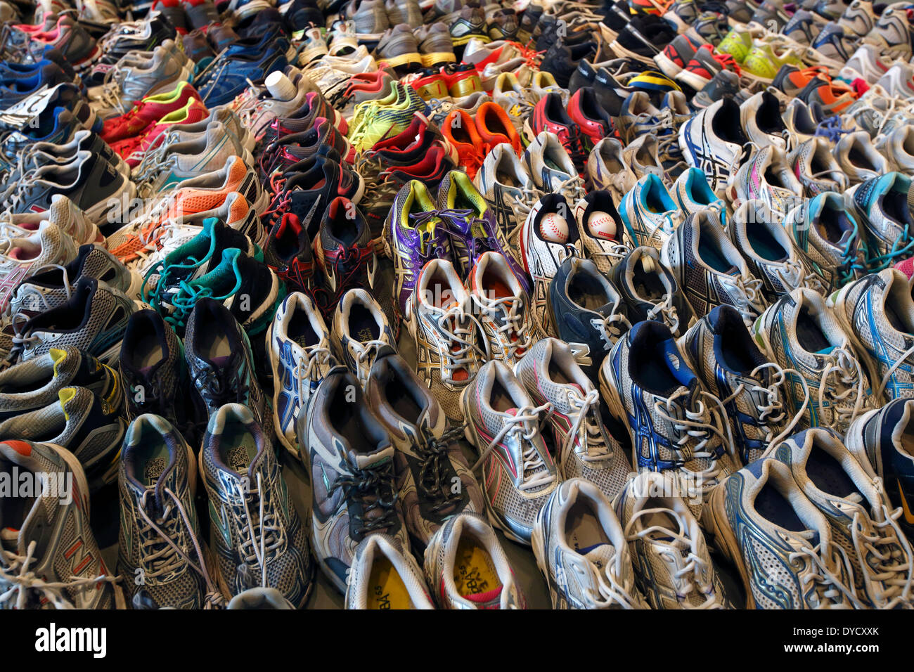 Boston, Massachusetts, USA, 14th April 2014. A collection of running