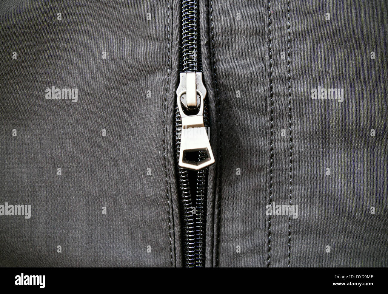 Zip on leather jacket Stock Photo