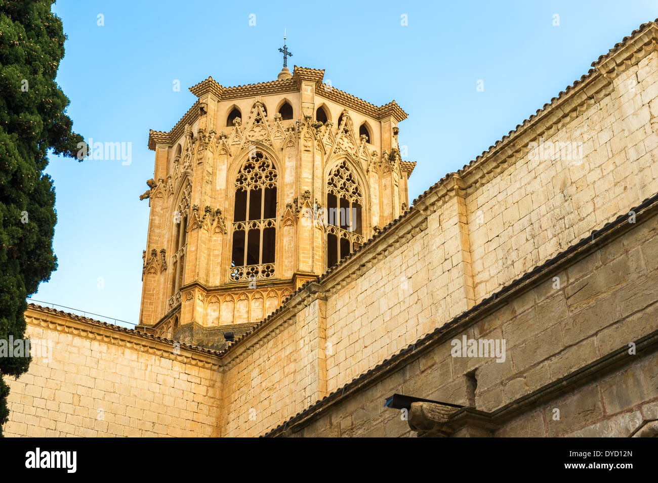 Monastery of Santa Maria de Poblet in Catalonia,Spain. It is UNESCO World Heritage Site. Stock Photo