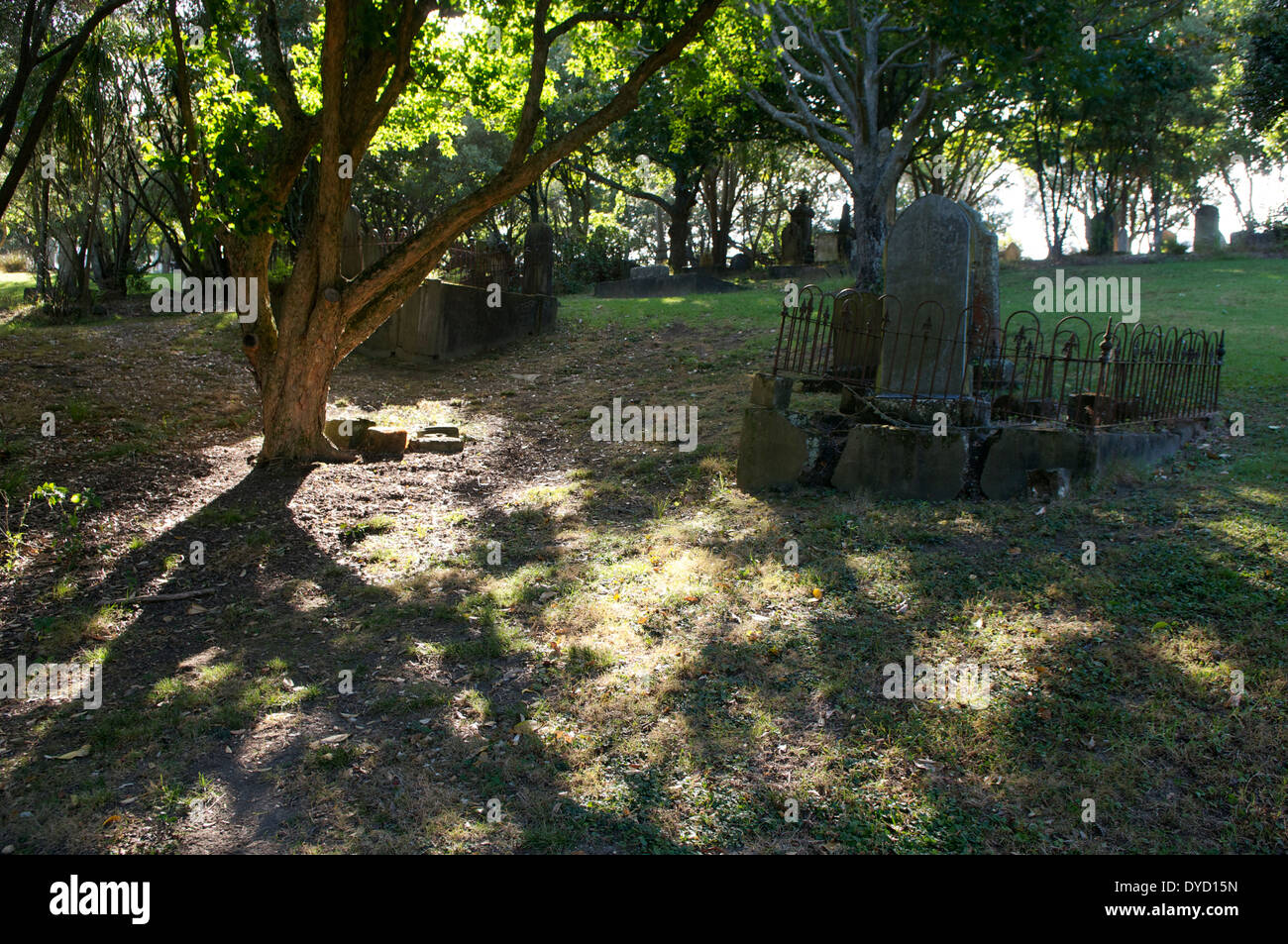 19th century gravestones in Symonds cemetery, Auckland New Zealand. Stock Photo