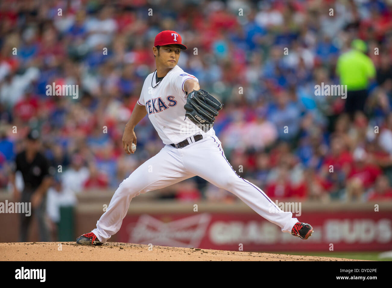 Arlington, Texas, USA. 11th Apr, 2014. Yu Darvish (Rangers) MLB : Yu ...