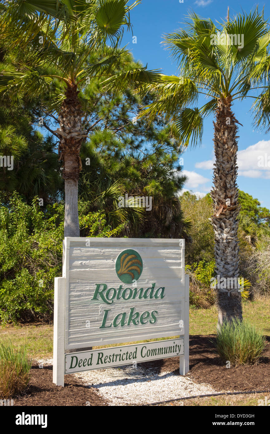 Florida Port Charlotte,Rotonda Lakes,deed restricted community,sign