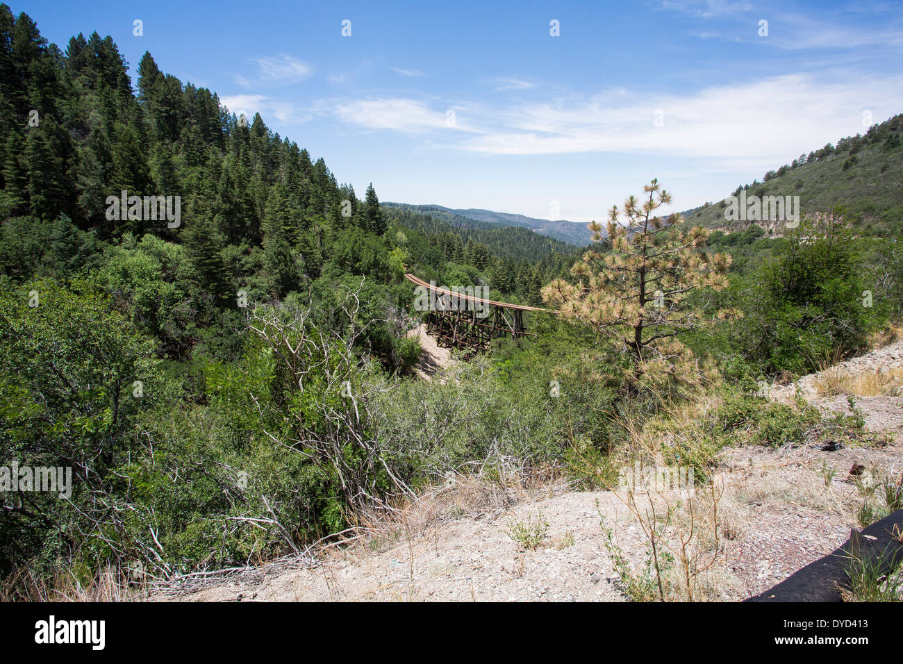 The railroad bridge over Mexico Canyon in new mexico Stock Photo