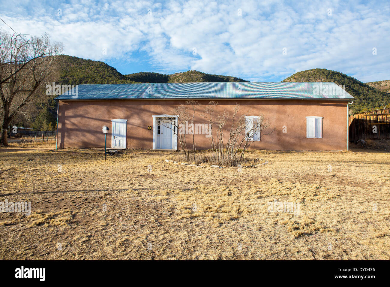 The earliest courthouse in Lincoln County, Lincoln, New Mexico Stock