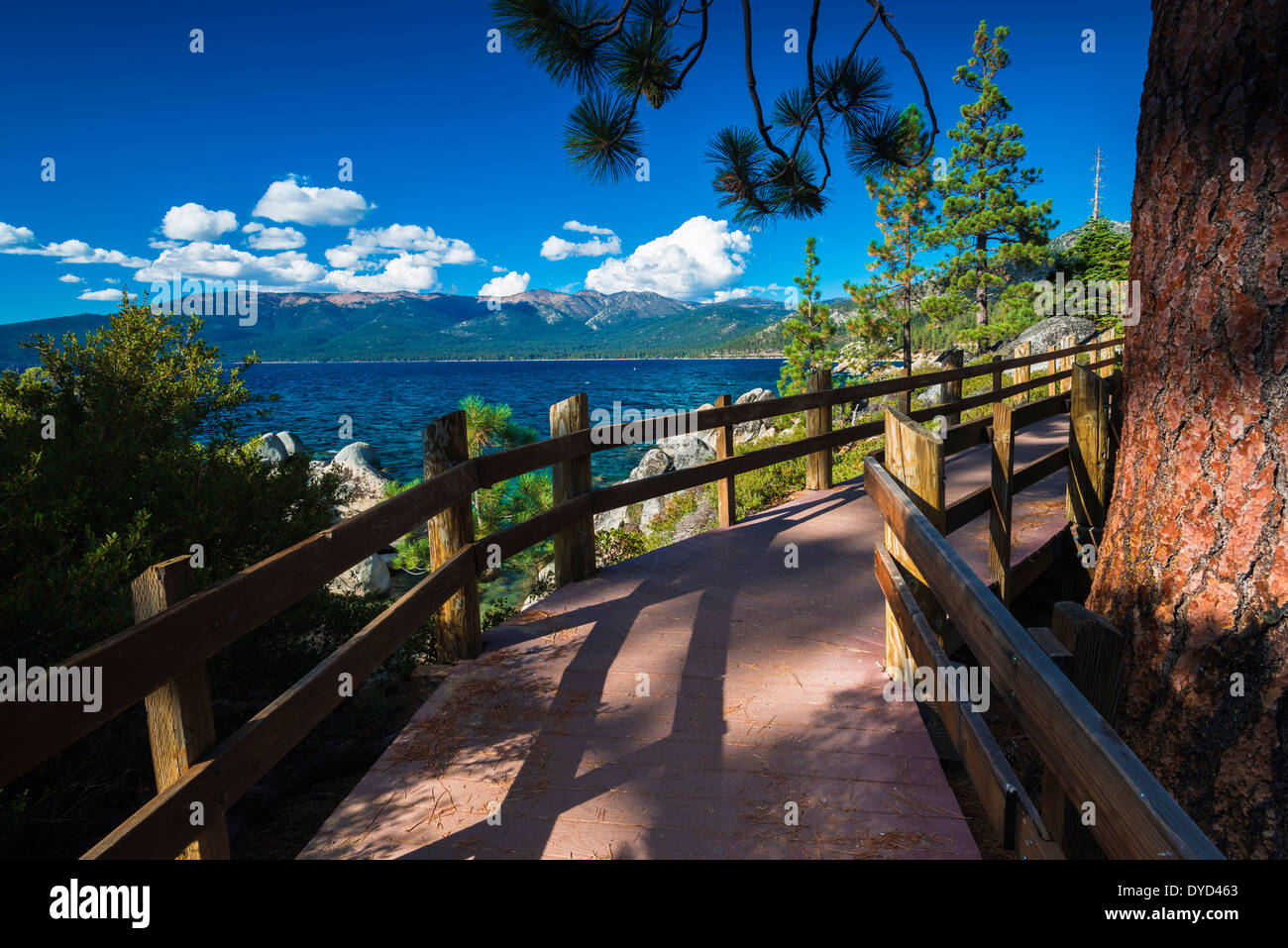 Shoreline path at Sand Harbor State Park, Lake Tahoe, Nevada, USA Stock