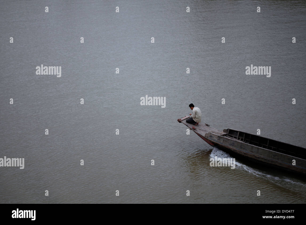 A man sails on the Mekong river delta, south Vietnam Stock Photo - Alamy