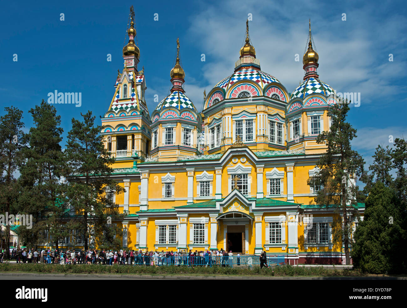 Ascension Cathedral, Zenkov Cathedral, Almaty, Kazakhstan Stock Photo