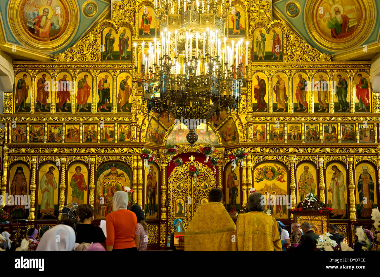 Iconostasis of the Ascension Cathedral, Zenkov Cathedral, Almaty ...