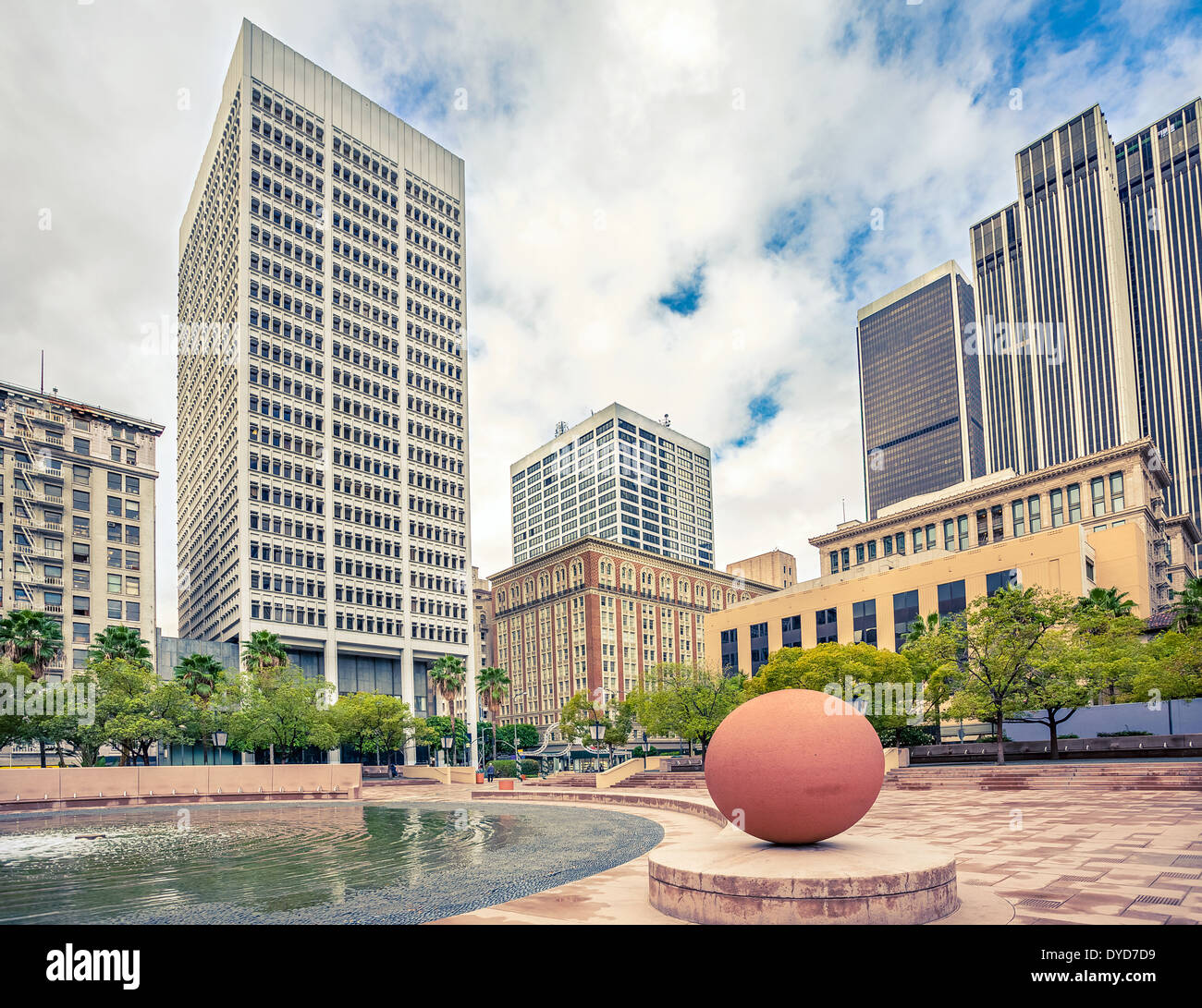 Pershing Square in Los Angeles Stock Photo