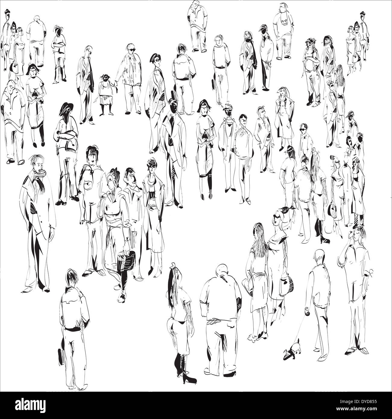 Crowd Drawing Vector Images (over 4,500)