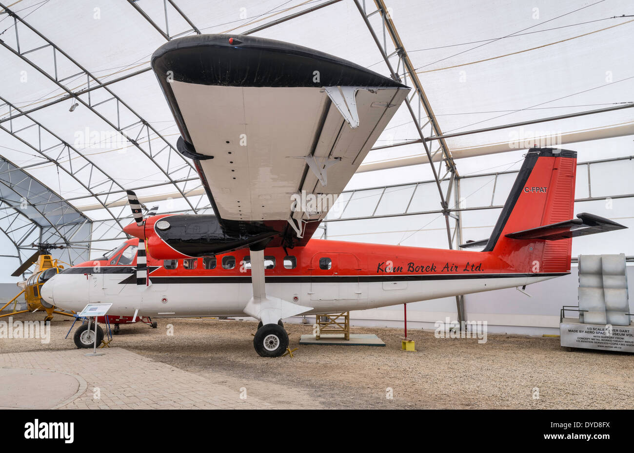 de Havilland Canada DHC-6 Twin Otter utility aircraft, Tent Hangar at Aero Space Museum, Calgary, Alberta, Canada Stock Photo