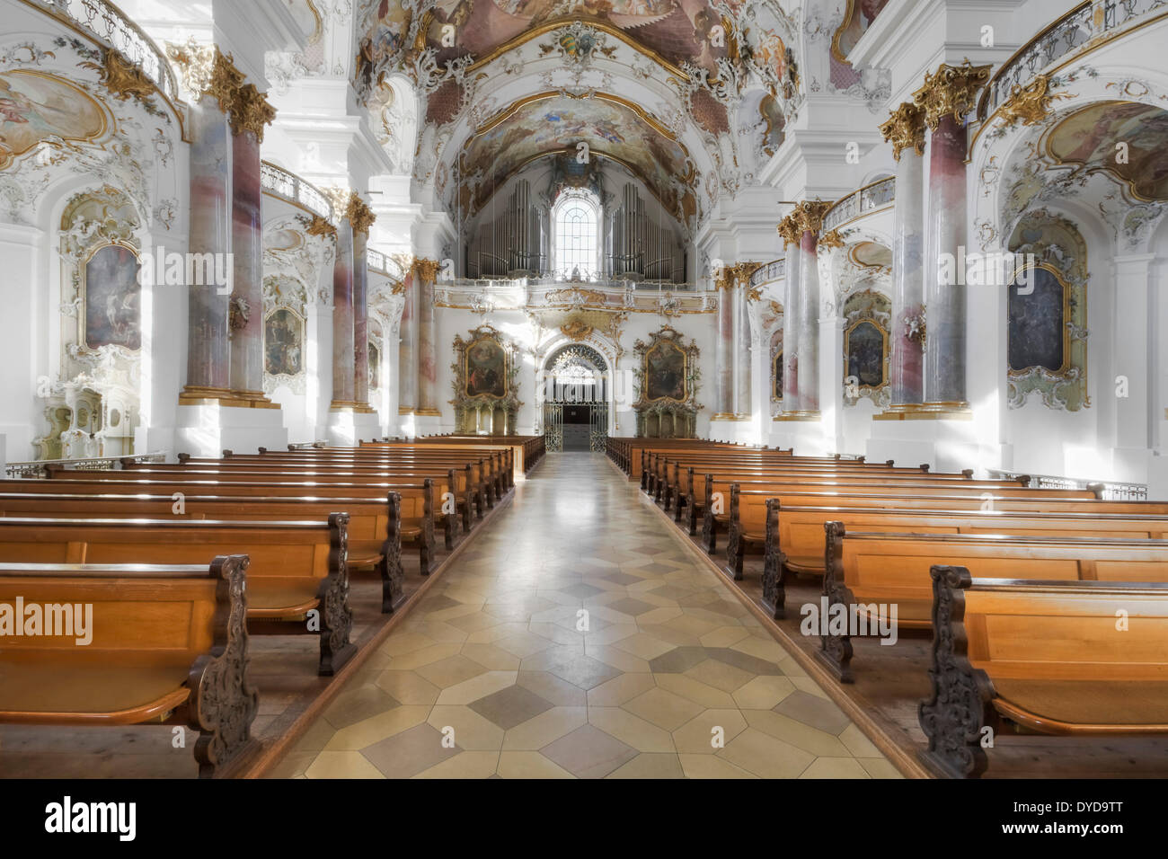Interior of the Abbey Church of Zwiefalten, Baden-Württemberg