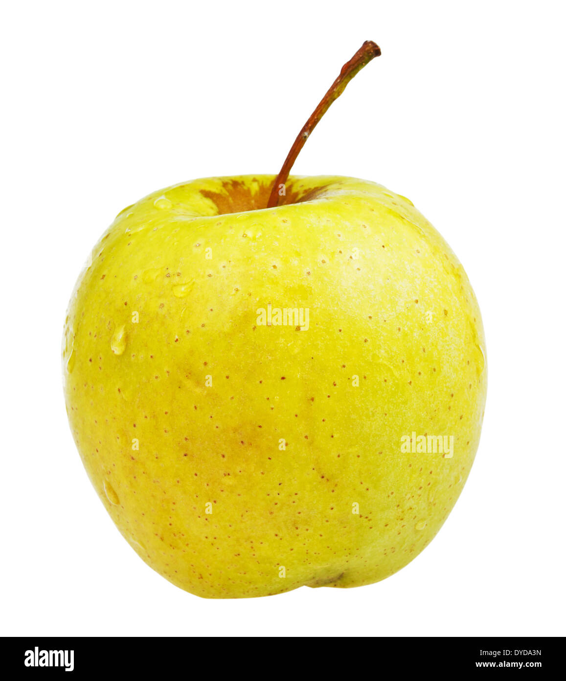 yellow golden delicious apple isolated on white background Stock Photo
