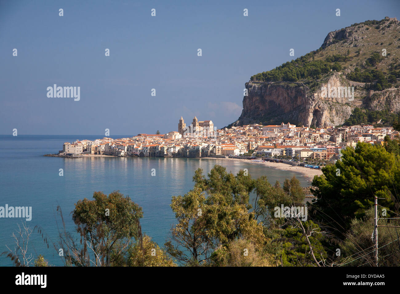 Cefalu mountains and bay, Sicily. Stock Photo