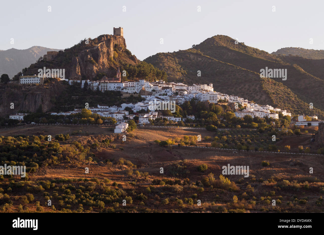The White Town of Zahara de la Sierra below a Moorish castle, Cádiz ...