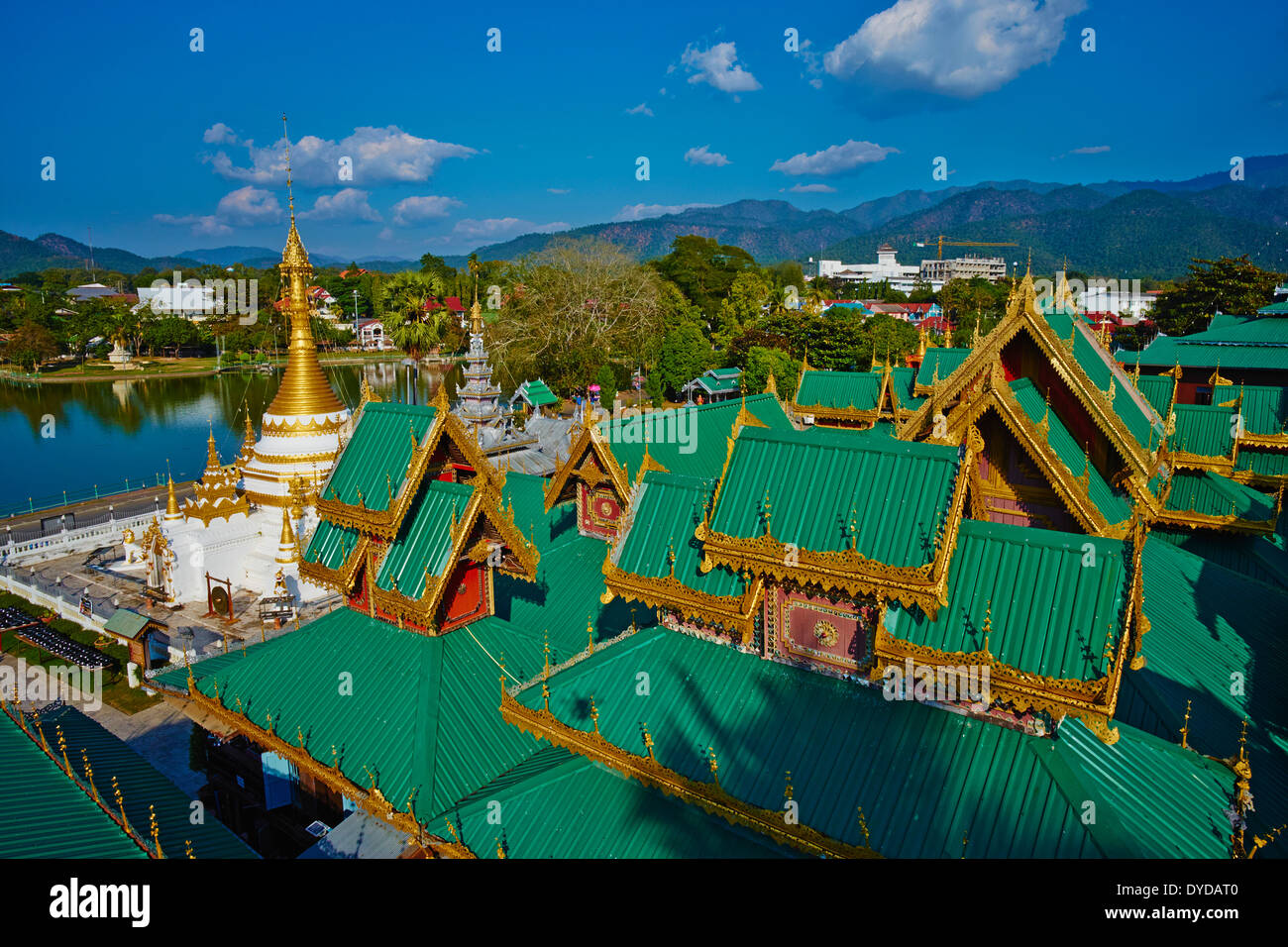 Thailand, Mae Hong Son, Wat Chong Klang on the Nong Chong Kham Stock