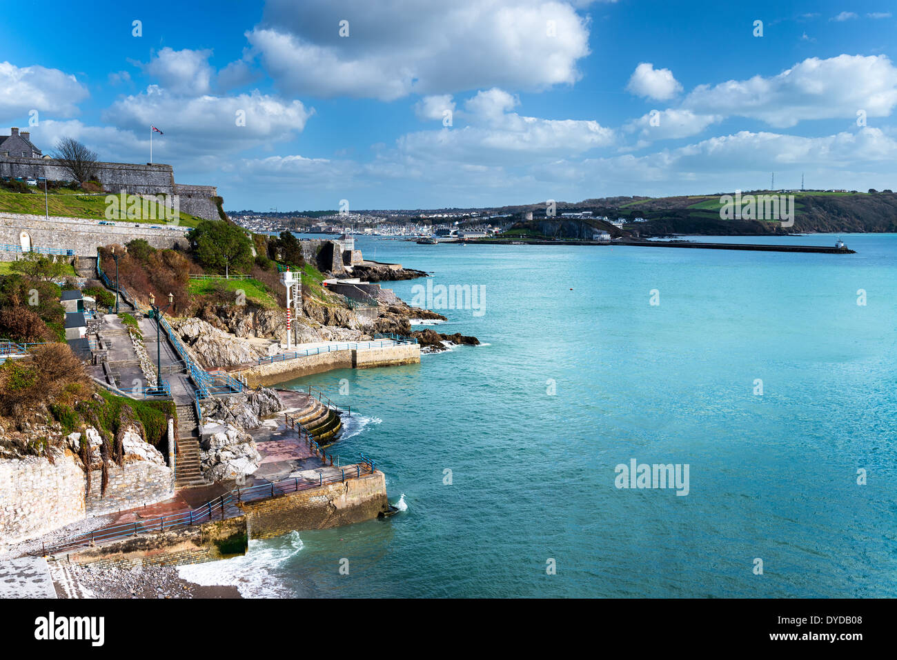 On the Hoe at Plymouth in Devon Stock Photo