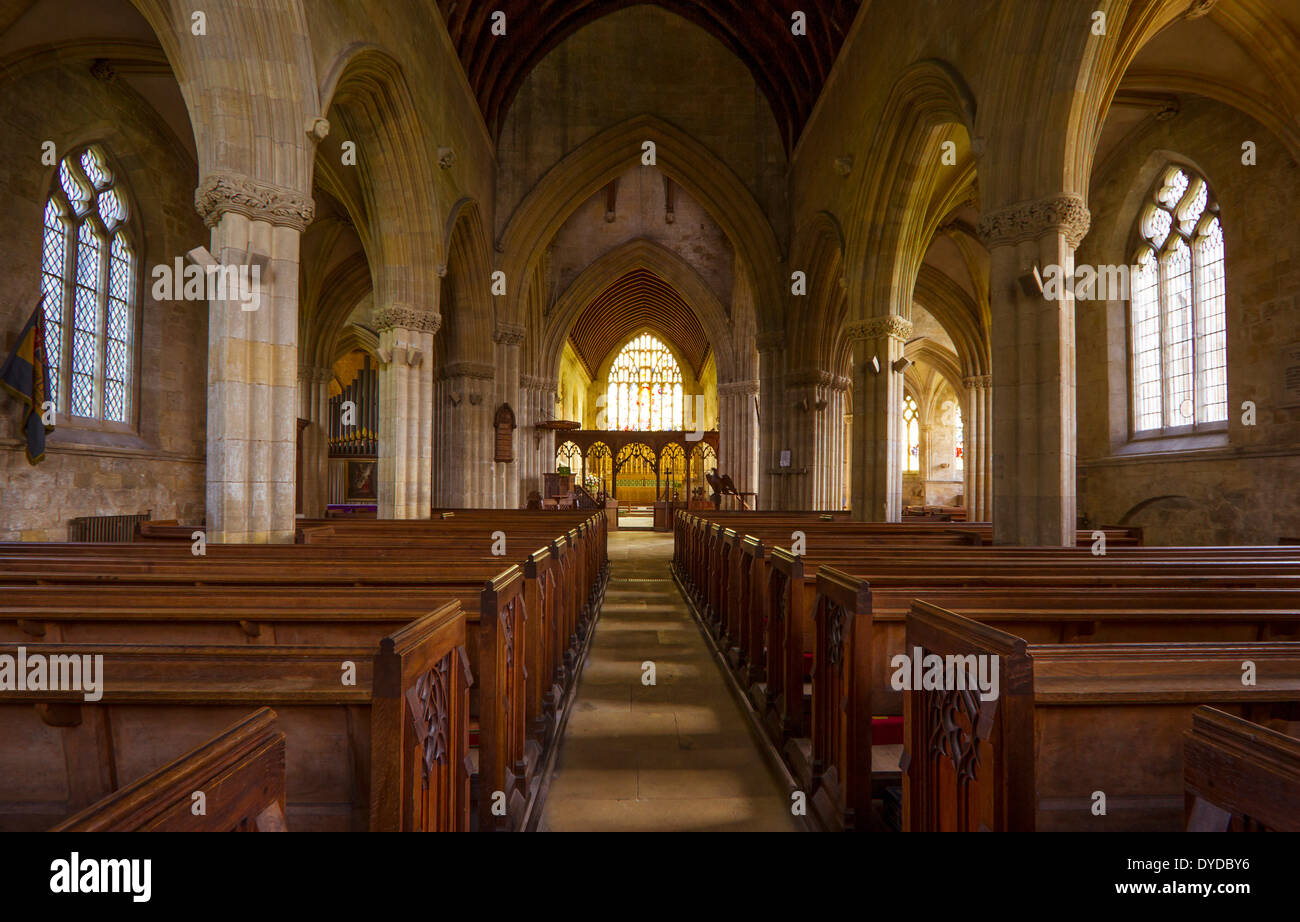 The interior of St Patricks Church in Patrington. Stock Photo