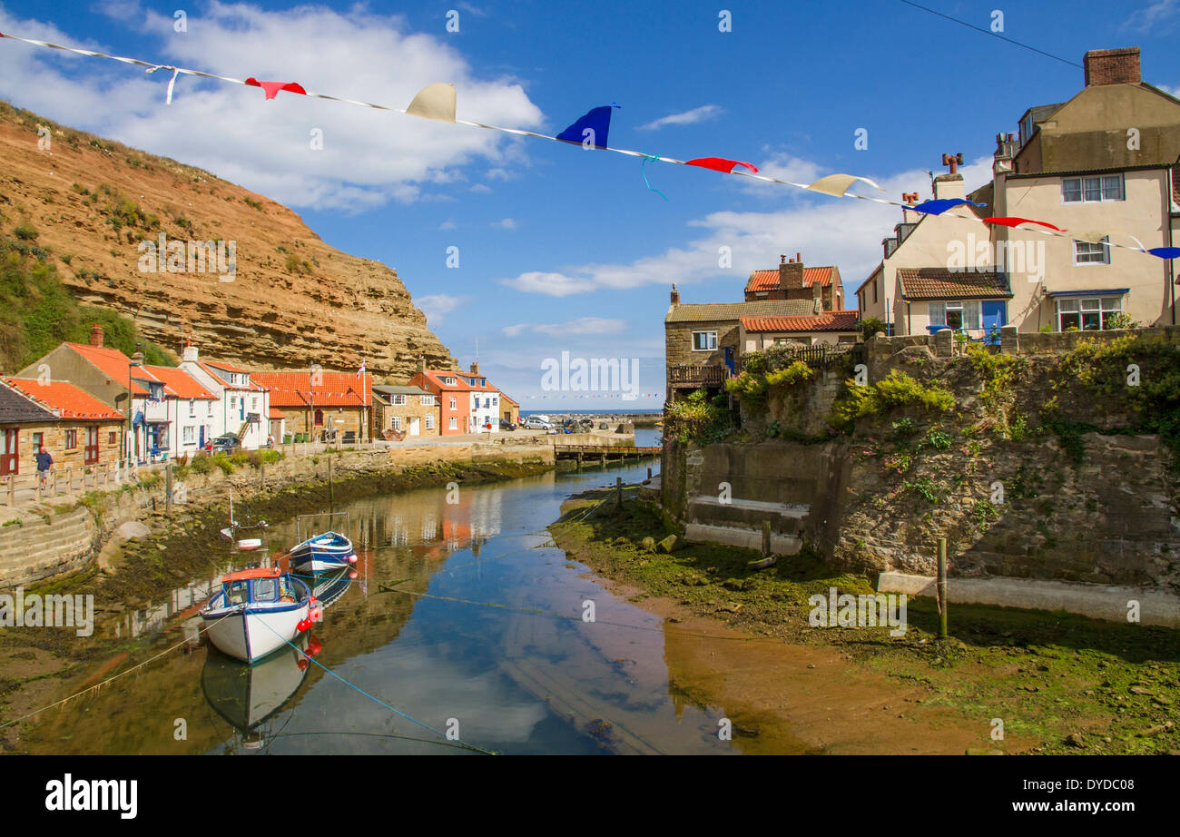 The fishing port and tourist destination of Staithes in Yorkshire. Stock Photo