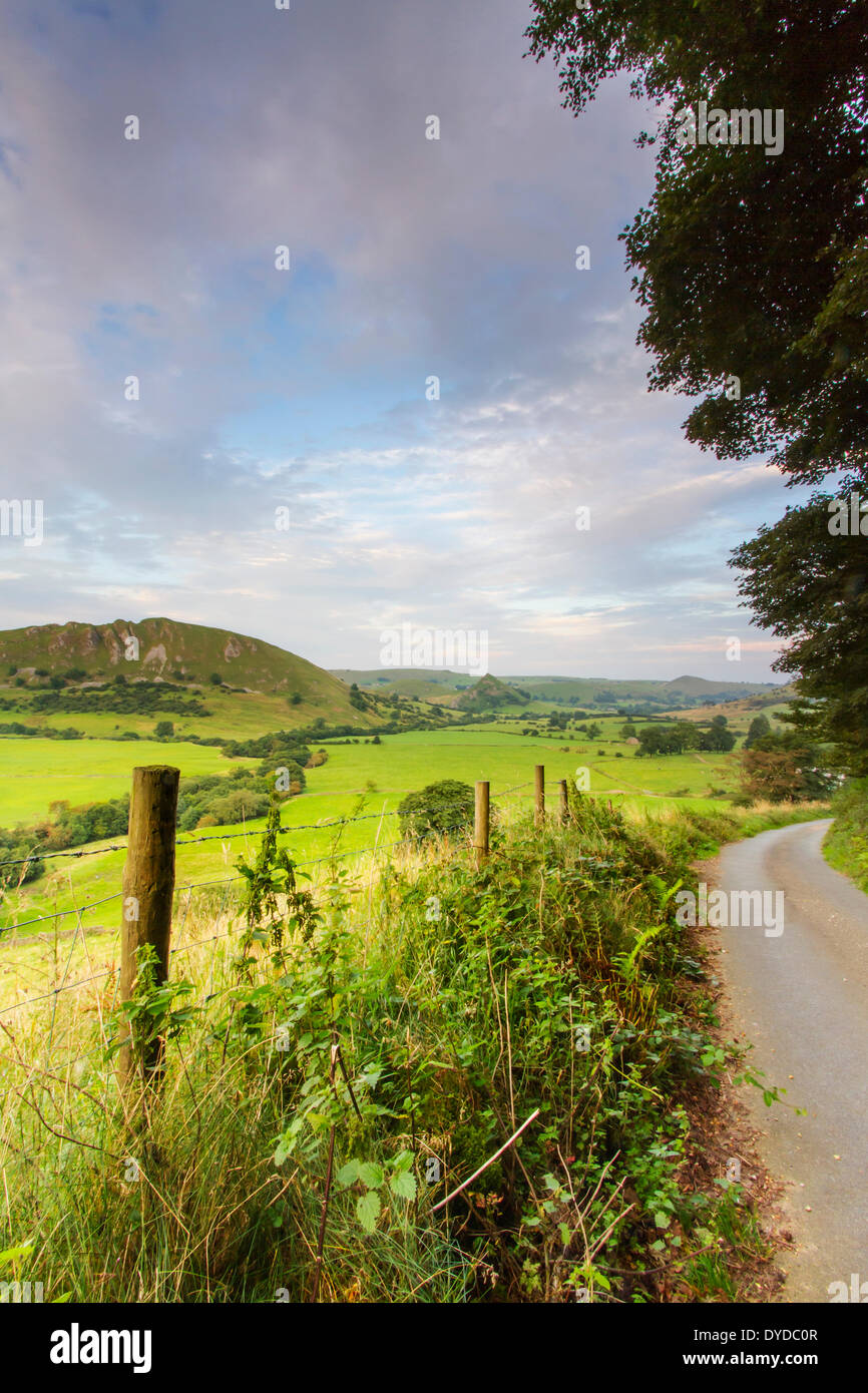 View of Chrome Hill and Parkhouse Hill from Hollinsclough. Stock Photo