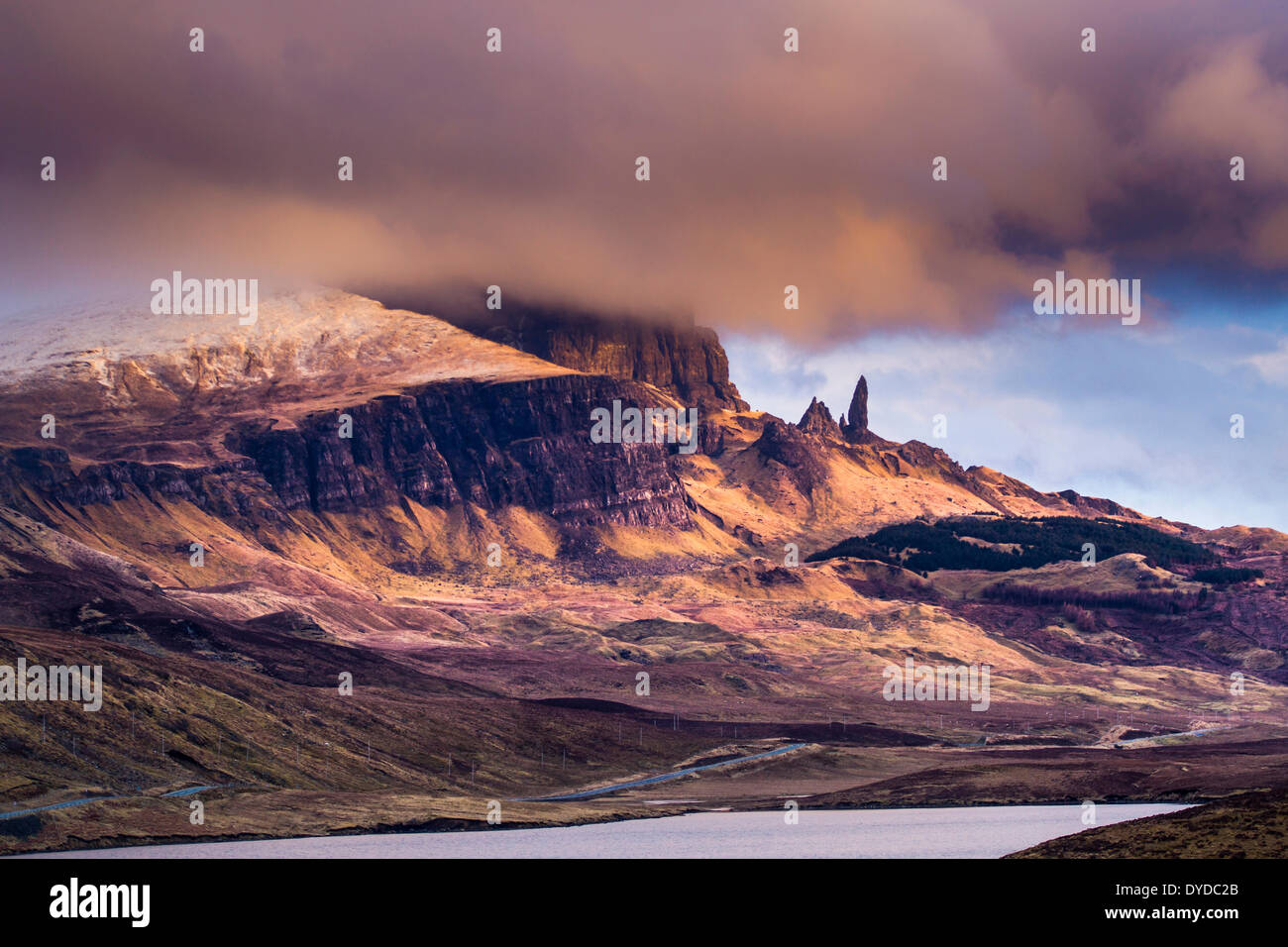 The Old Man of Storr on the Trotternish peninsula on the Isle of Skye. Stock Photo