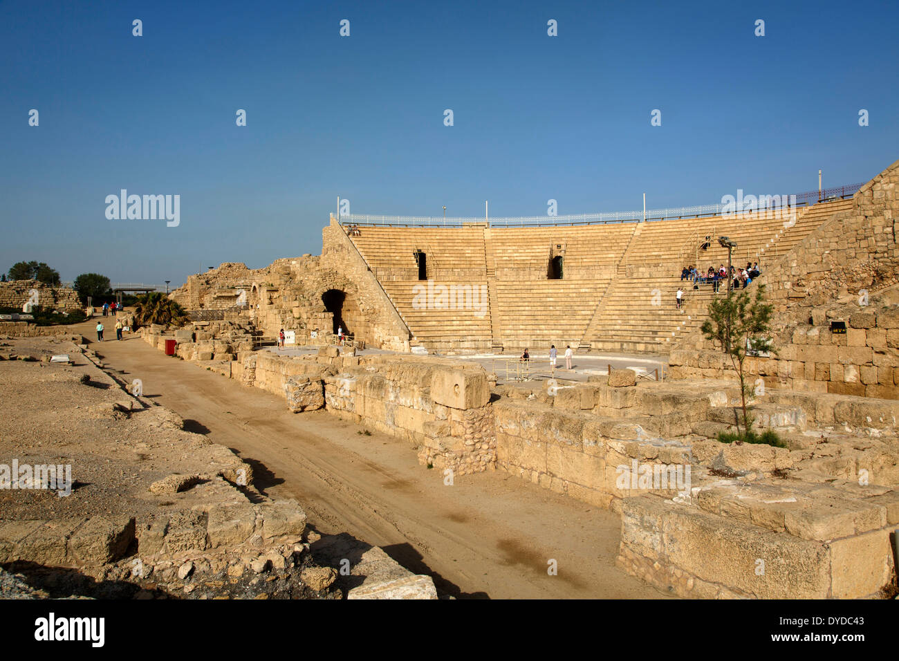 The Roman amphitheater, Caesarea, Israel. Stock Photo