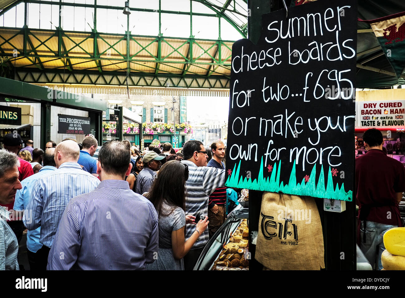 Borough Market in London. Stock Photo