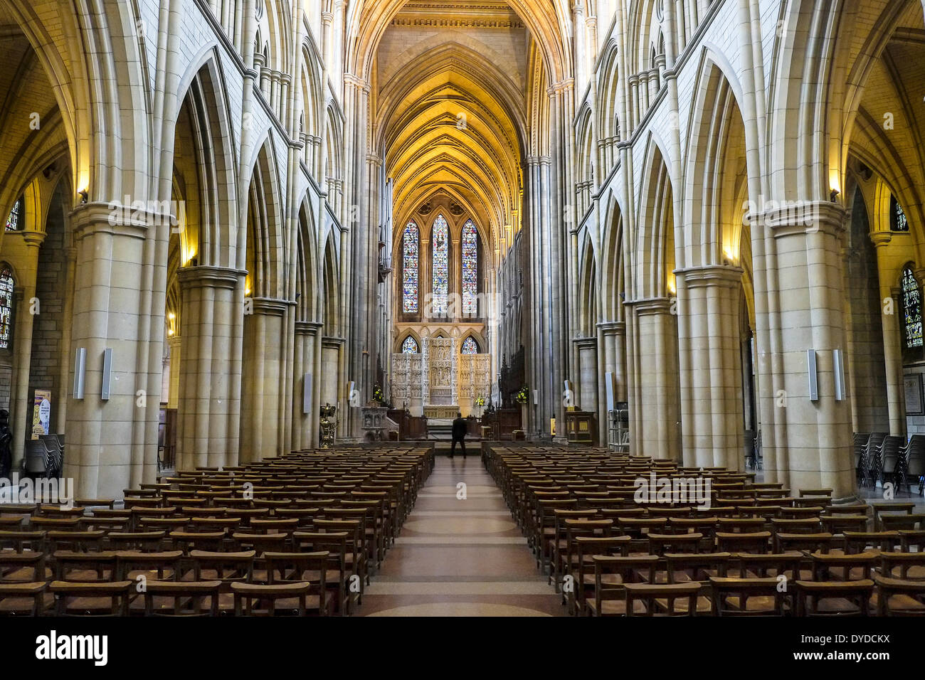 The interior of Truro Cathedral. Stock Photo