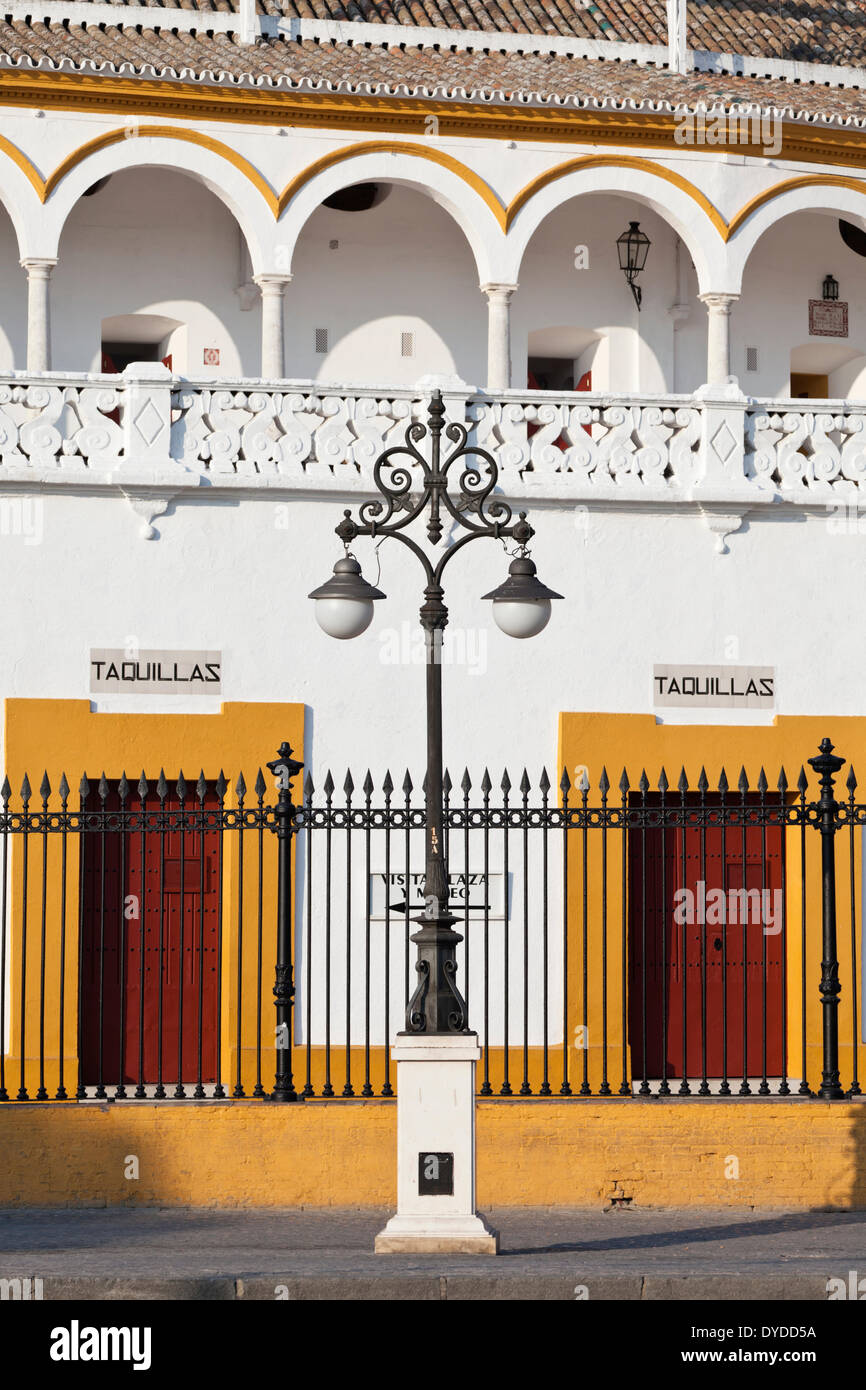 Exterior detail of the Plaza de toros de la Real Maestranza in Seville. Stock Photo