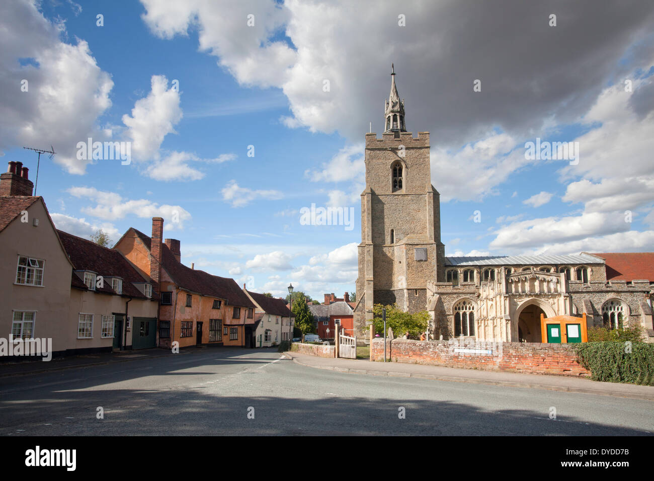 Boxford village and church in Suffolk. Stock Photo