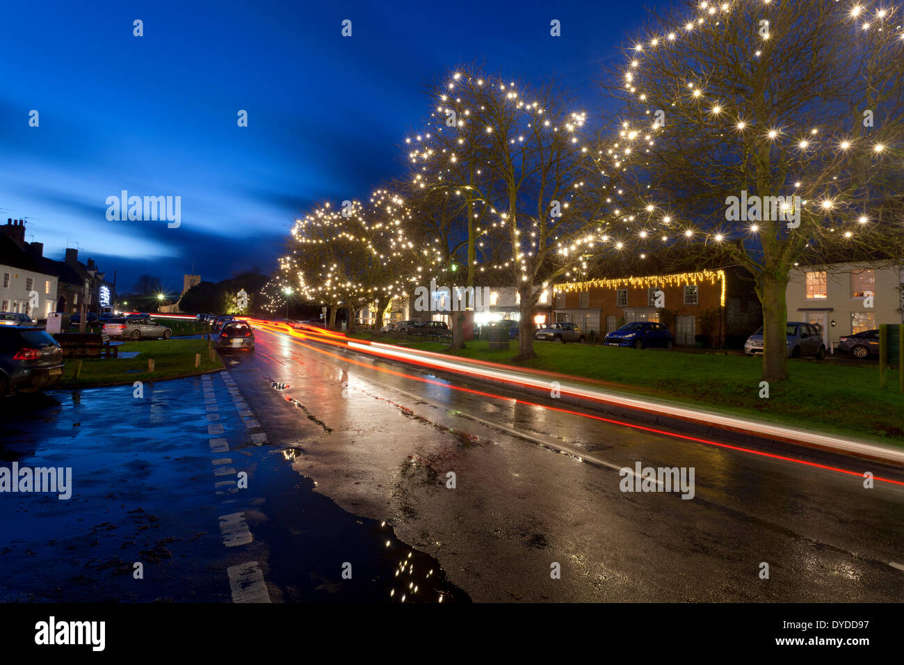 Christmas lights at Burnham Market Stock Photo Alamy
