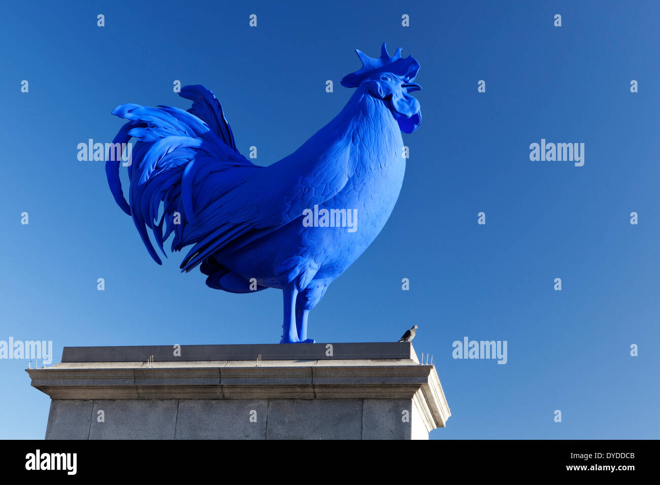 Blue Cockerel sculpture on the Fourth Plinth. Stock Photo