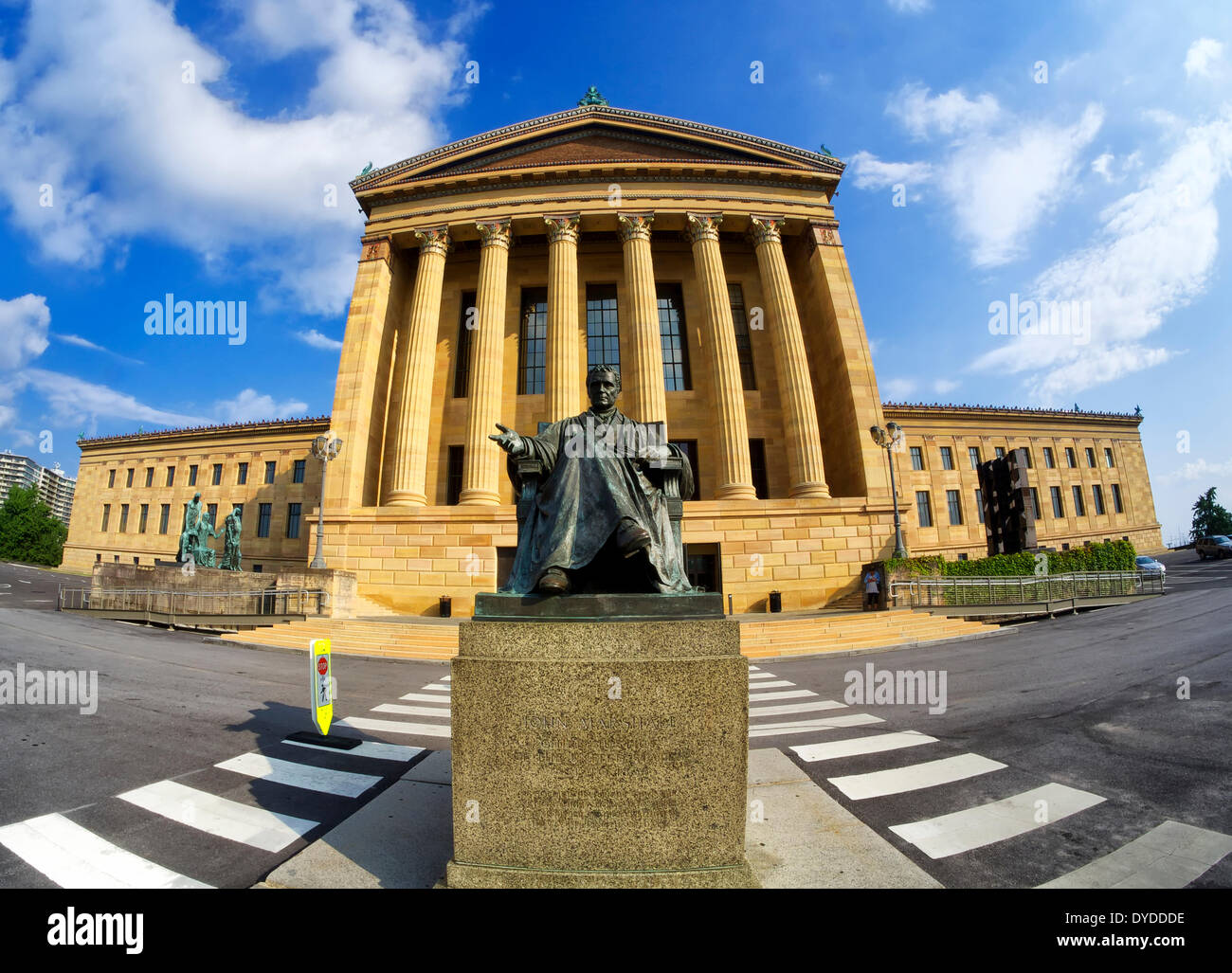 The Philadelphia Museum of Art from the rear entrance. Stock Photo