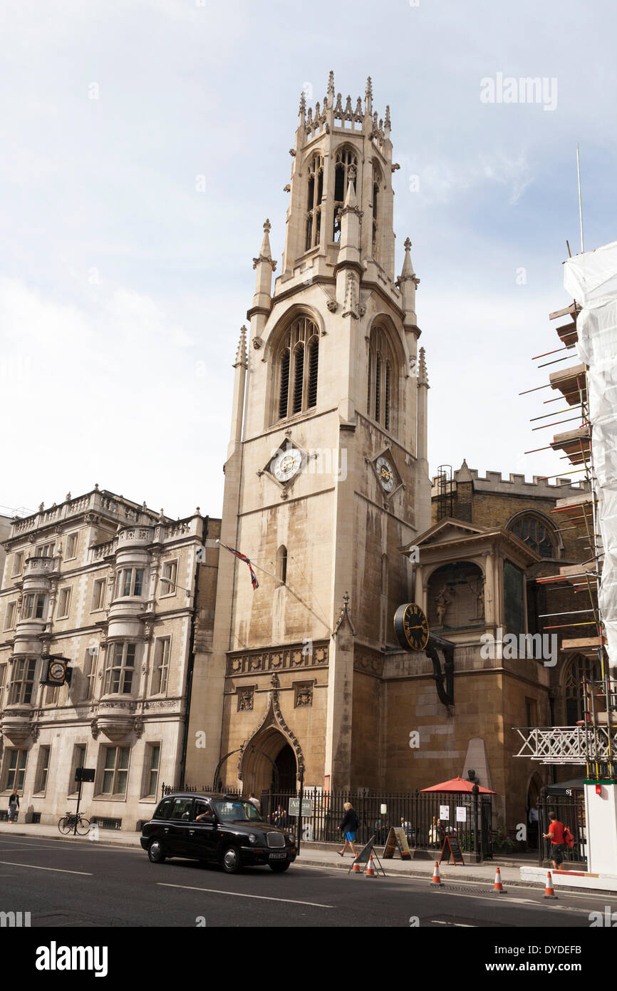 St Dunstan in the West church exterior in Fleet Street in London. Stock Photo