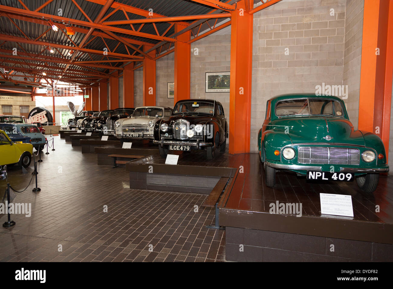 Vehicles in the Beaulieu Motor Museum. Stock Photo
