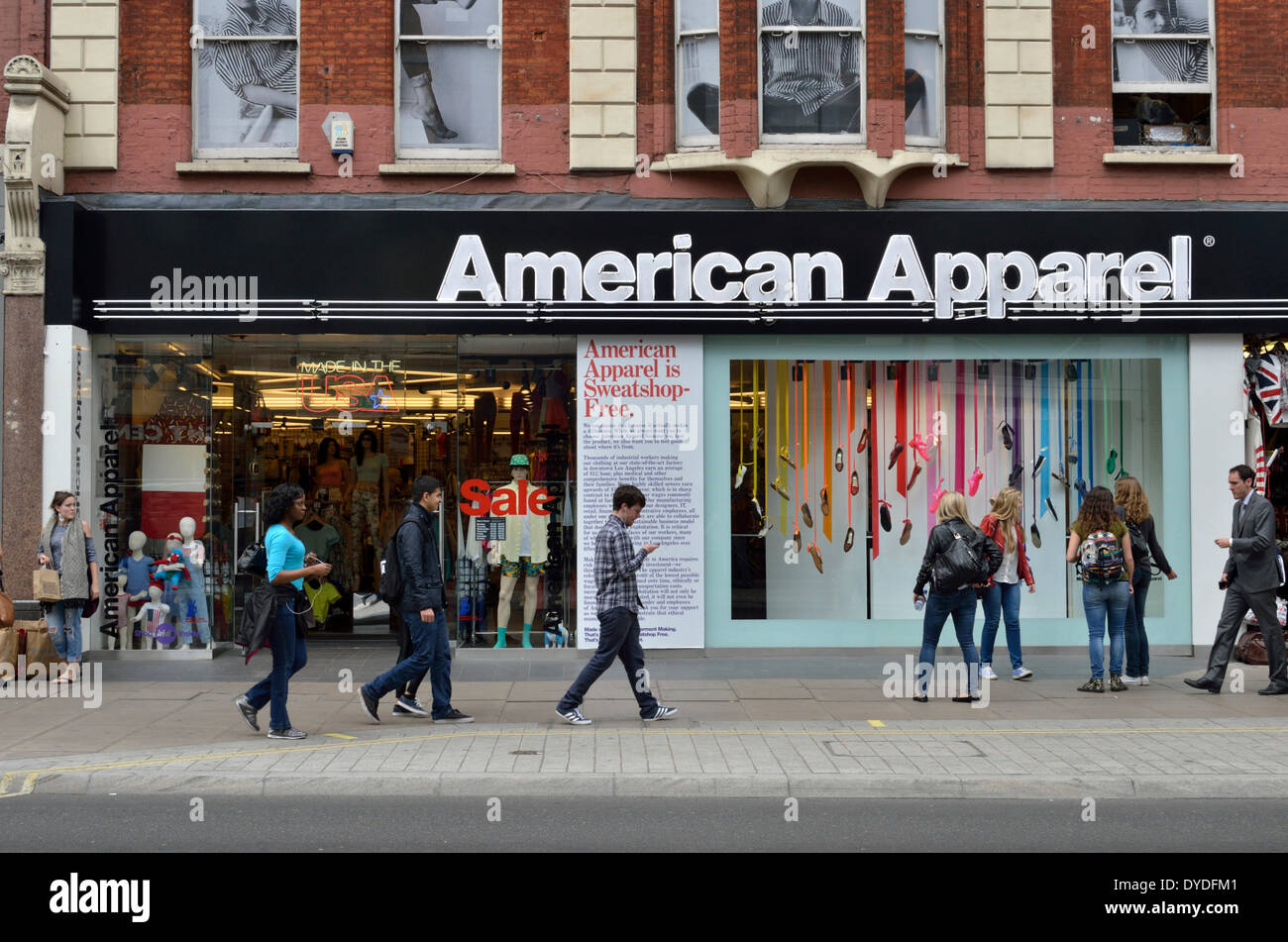 American Apparel fashion shop. Stock Photo