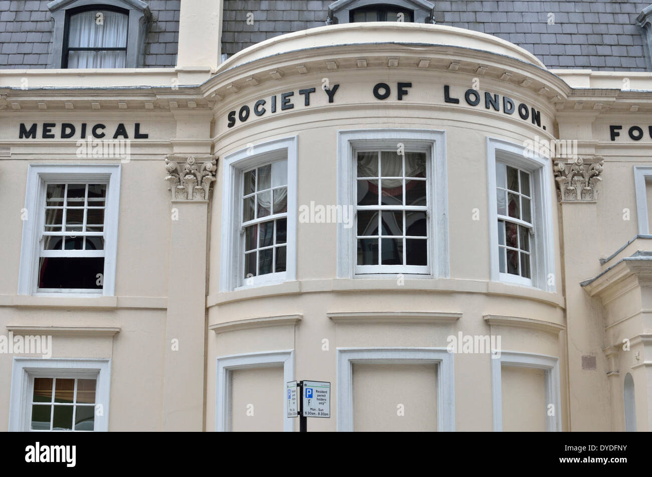 The Medical Society of London in Chandos Street. Stock Photo