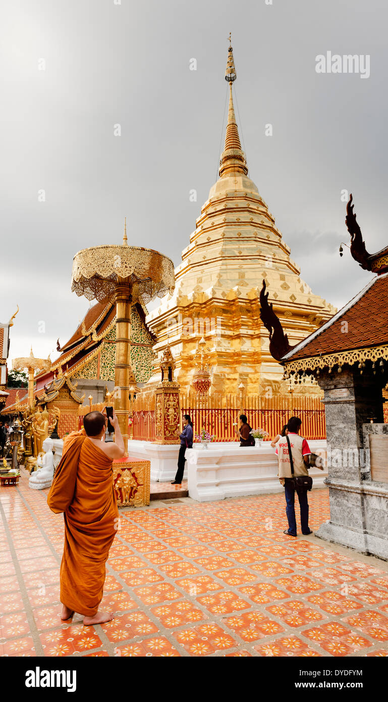 Wat Phra That at  Doi Suthep in Chiang Mai. Stock Photo