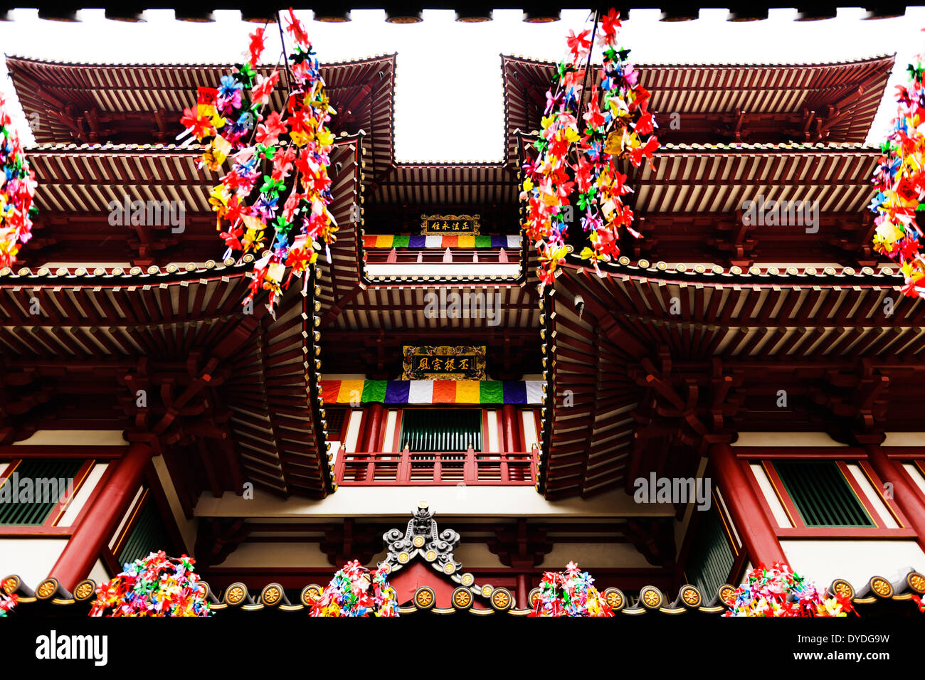 Buddha Tooth Relic Temple and Museum in Chinatown in Singapore. Stock Photo