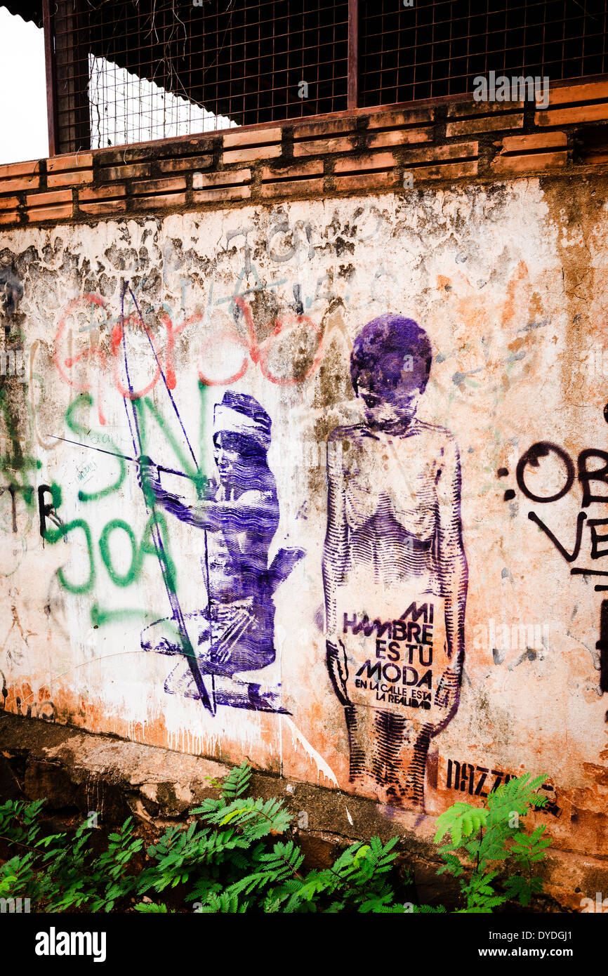 Street art in Puerto Iguazu. Stock Photo