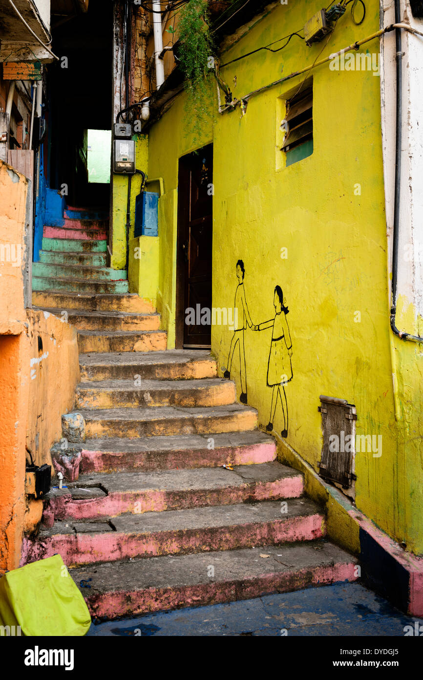 Vila Canoas favela in Rio de Janeiro. Stock Photo