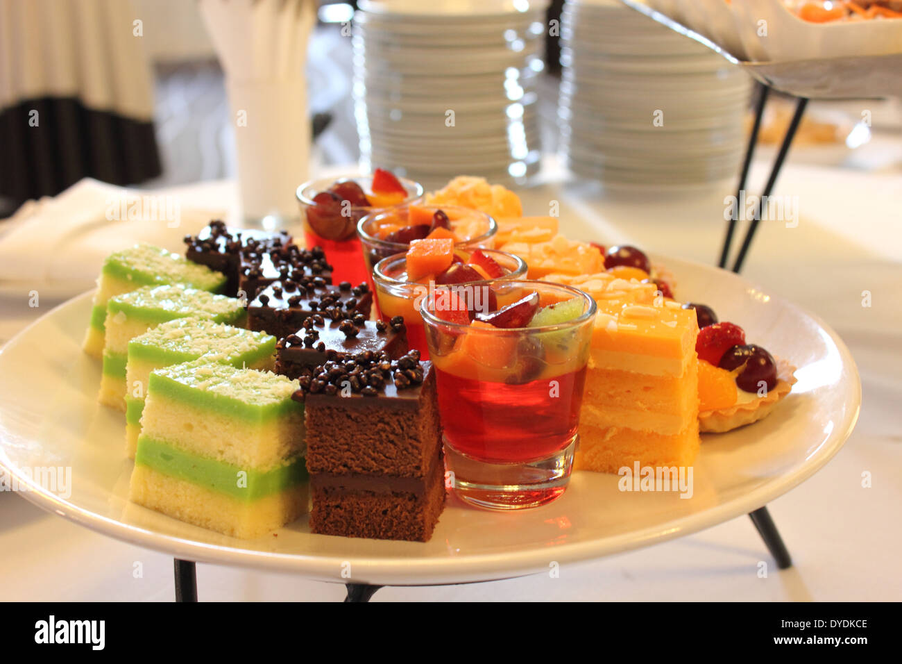 A assorted Mini cake delicious and beautiful. Stock Photo